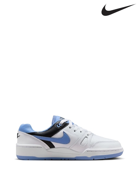 Nike White/Blue Youth Full Force Low-Top Trainers (303683) | €36