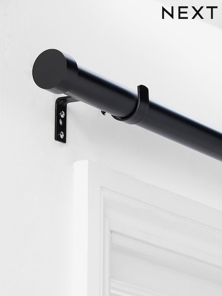 Black Stud Finial Extendable 35mm Curtain Pole Kit (303783) | €79 - €106