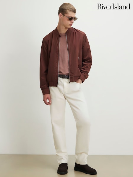 Orange - Regular River Island Lightweight Bomber Jacket