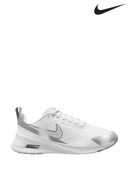 Nike White/Silver Air Max Nuaxis Trainers (304572) | €129