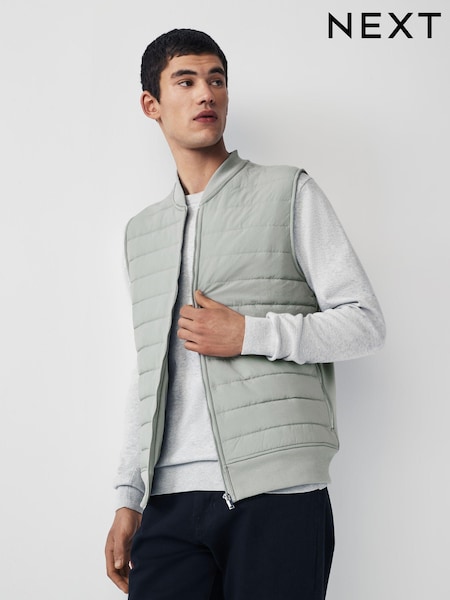 Light Grey Hybrid Bomber Gilets (304830) | €25