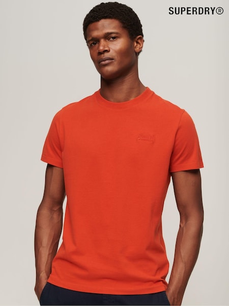 Superdry Dark Orange Vintage Logo Embroided T-Shirt (305254) | €15