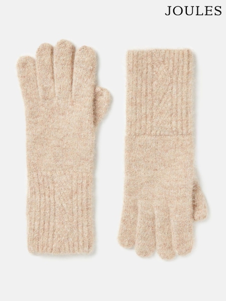 Joules Effie Camel Knitted Gloves (305352) | R$ 165