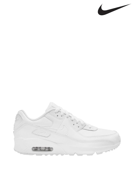 Nike White Youth Air Max 90 Easy On Trainers (305494) | €59