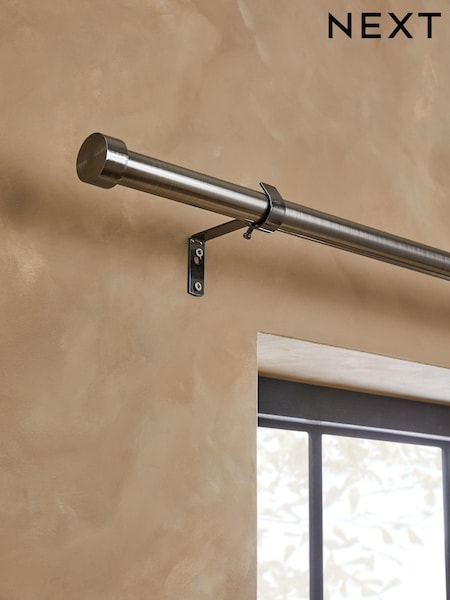 Pewter Grey Stud Finial Extendable 28mm Curtain Pole Kit (305508) | €46 - €79
