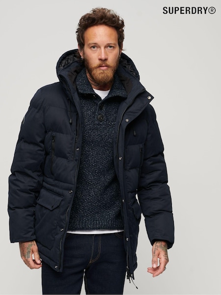 Superdry Blue Hooded Parka Jacket (305528) | €83