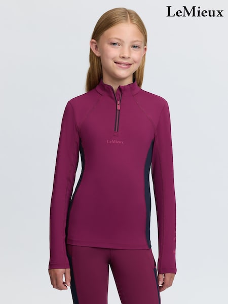 Purple - Lemieux Young Rider Classique Base Layer Blackberry