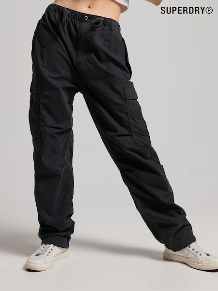 Schwarz - Superdry Parachute Grip Utility-Cargohose (305871) | 21 €