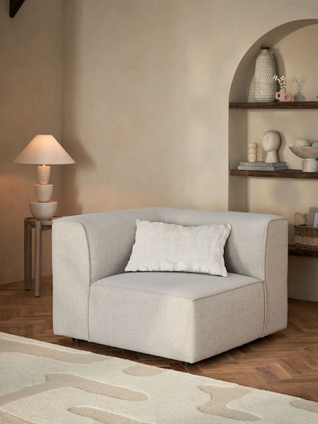 Tweedy Plain Light Natural Single Corner Piece Alba Modular Sofa (305879) | €550
