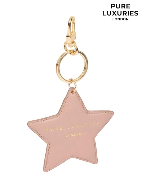 Blush Rosa - Pure Luxuries London Drayton Leather Star Keyring (305885) | kr420