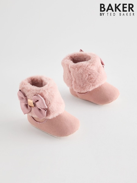 Rosa - Baker by Ted Baker Baby Mädchen Warme Stiefelchen mit Fellimitat (306114) | 21 €