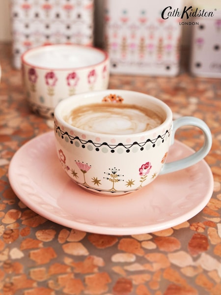 Cath Kidston Set of 2 Cream Teacup & Saucers (306724) | €44