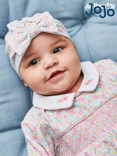 JoJo Maman Bébé Pink Ditsy Baby Turban (307150) | €8