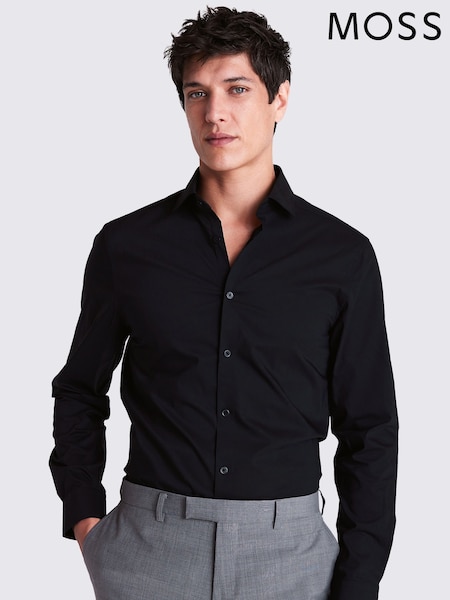MOSS Black Slim Stretch Shirt (307812) | 220 zł