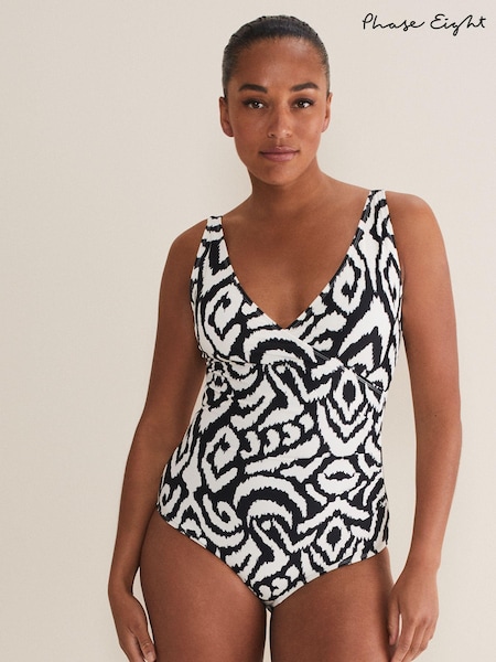 Phase Eight Black Ikat Abstract Swimsuit (308090) | €37
