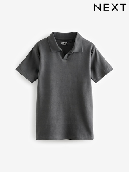 Grey Revere Collar Short Sleeve Polo Shirt (3-16yrs) (308380) | €8 - €14