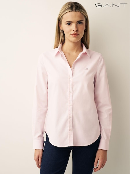 GANT Pink Fitted Stretch Oxford Shirt (308641) | €153