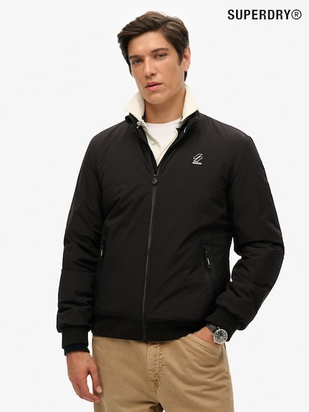 Superdry Black Training Harrington Water-Repellent Jacket (309519) | R$ 790