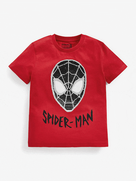 Spider-Man Red Flippy Sequin License T-Shirt (3-16yrs) (309523) | € 17 - € 21