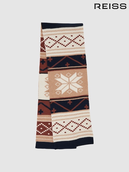 Reiss Norbury Fairisle Pattern Knitted Scarf (309835) | € 115