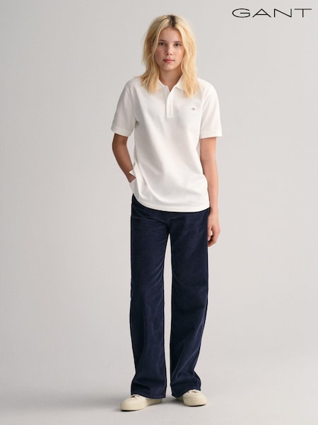 GANT White Shield Logo 100% Cotton Polo Shirt (309929) | €33