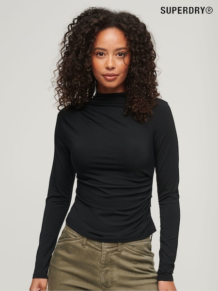 Superdry Long Sleeve Ruched Jersey Top (310165) | 163 LEI