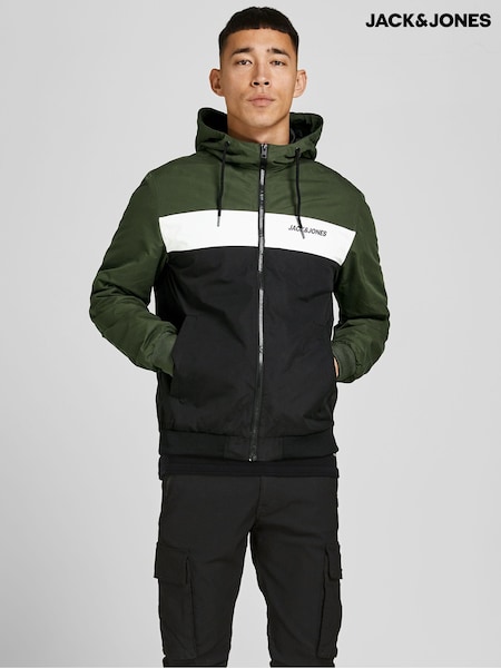 JACK & JONES Black Hooded Bomber Jacket (310534) | €27