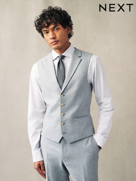 Hellblau - Regular Fit Donegal Suit: Waistcoat (310743) | 17 €