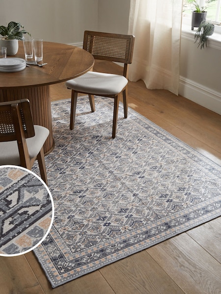 Grey Beatrice Oriental Washable Rug (310935) | €11 - €47