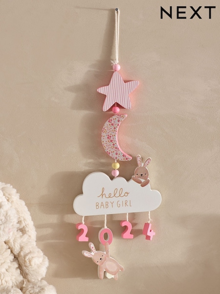 Pink Girl Born in 2024 Hanging Decoration (311340) | € 6