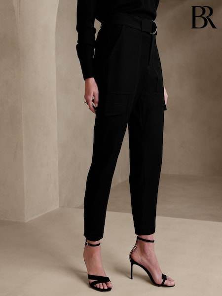 Banana Republic Black Slim Refined Stretch Cargo Trousers (311484) | €65