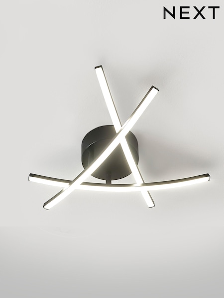 Black Amari LED Flush Ceiling Light (311501) | €86