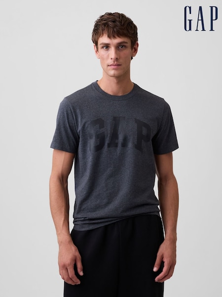 Dark Grey - Regular Gap Everyday Soft Logo T-shirt