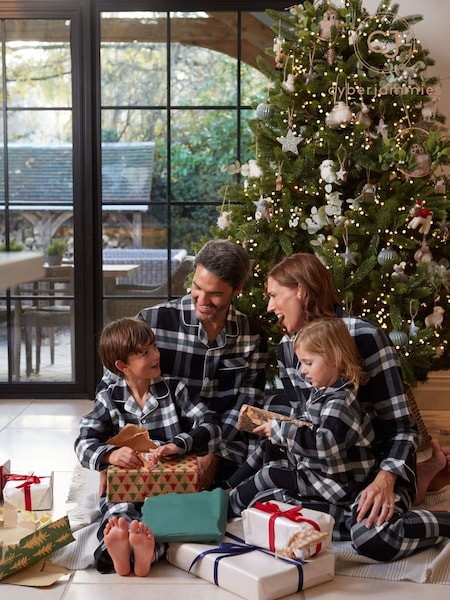 Black - Regular Cyberjammies Check Pyjamas Set