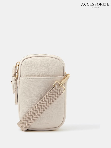 Cream - Accessorize Double Pouch Phone Bag
