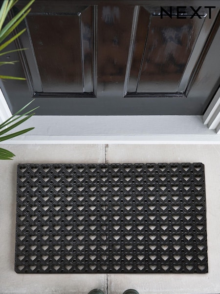 Black Mini Hearts Doormat (313066) | €12