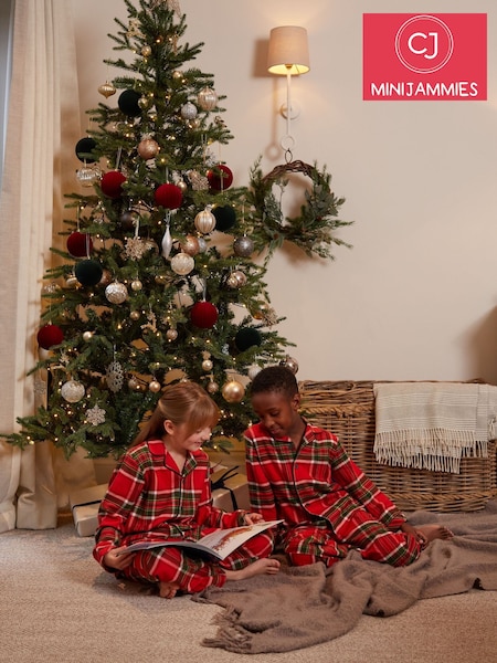 Red - Cyberjammies Check Long Sleeve Pyjamas Set