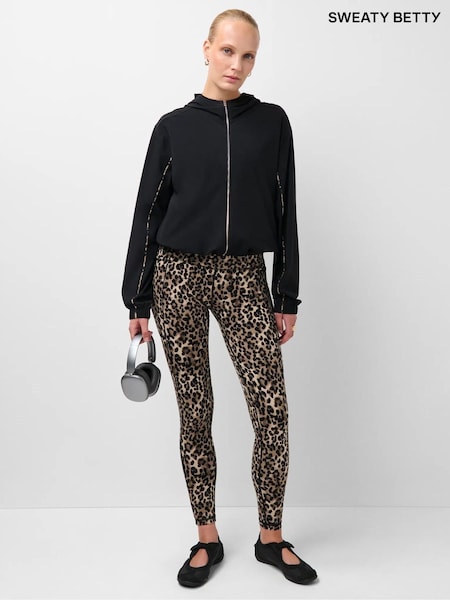 Black - Sweaty Betty Explorer Cropped Zip Up Hoodie