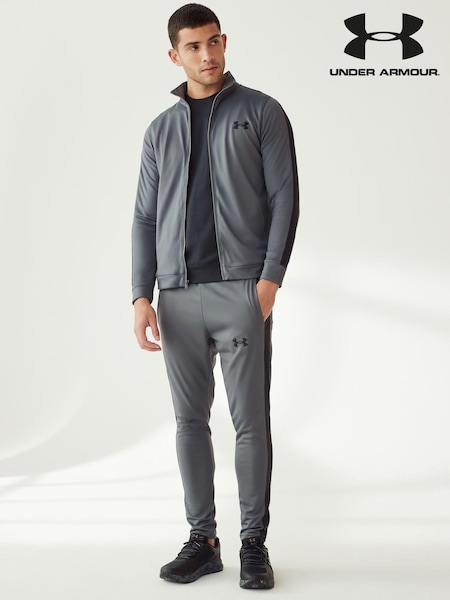 Under Armour Grey/Black Under Armour Grey/Black Rival Knit Hooded Tracksuit (313861) | OMR35