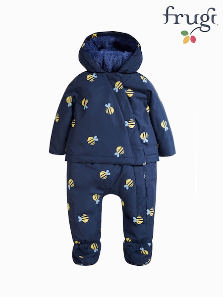 Frugi Navy Blue Bumble Bee 2-in-1 Pramsuit to Coat (313864) | 85 €