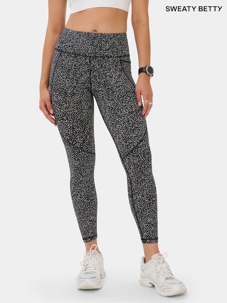 Black Micro Dot - Sweaty Betty Power Workout Leggings