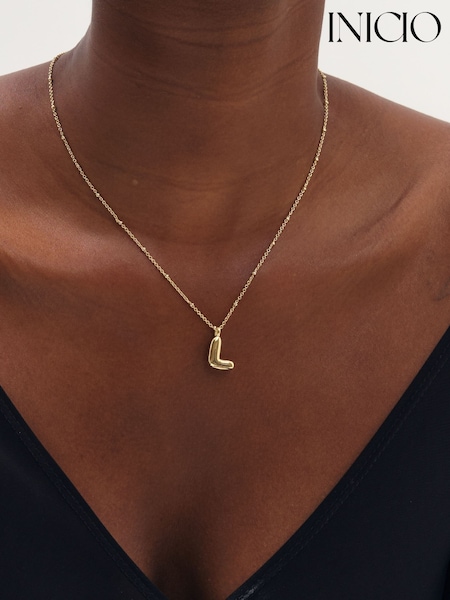 Goldfarben - Inicio Bubble Initial Necklace L