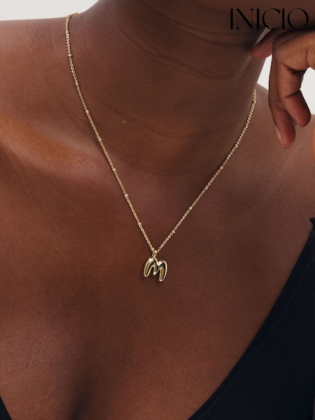 Goldfarben - Inicio Bubble Initial Necklace M