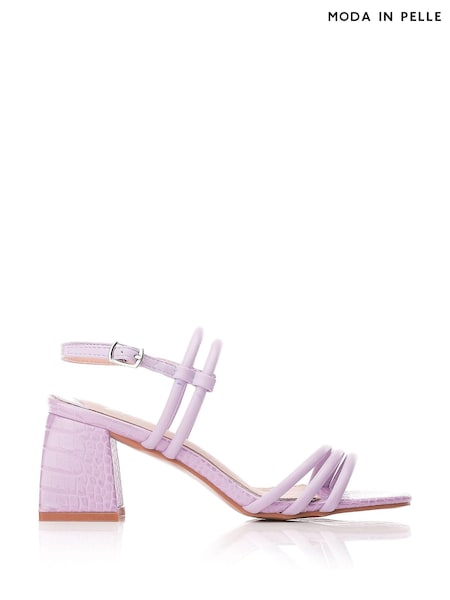 Moda in Pelle Maliqa Purple Flare Heeled Sandals With Tubular Straps (314909) | €56
