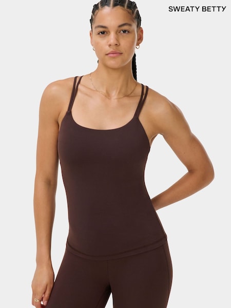 Brown - Sweaty Betty Ultimate Studio Strappy Back Bra Tank