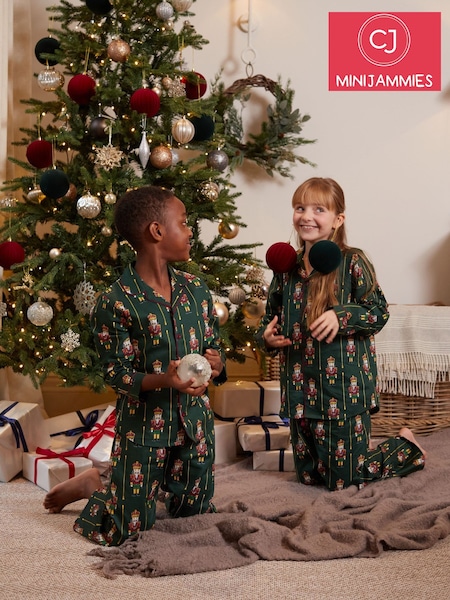 Green Nutcracker - Cyberjammies Printed Long Sleeve Pyjamas Set