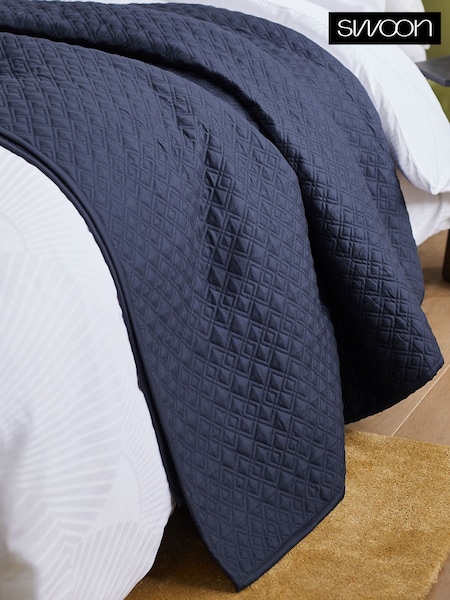 Swoon Navy Klee Quilted Bedspread (315359) | €108 - €163