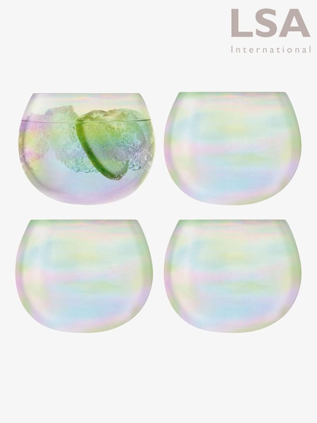 LSA International Pearl White Bubble Rocking 350ml Set Of 4 Tumblers (315397) | €68