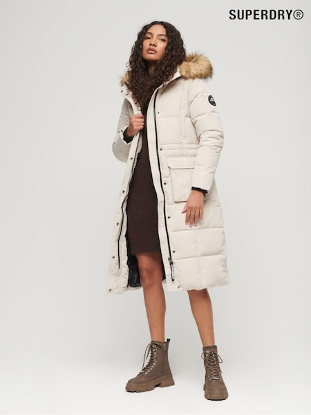 Superdry Grey Everest Longline Puffer Coat (315736) | €102