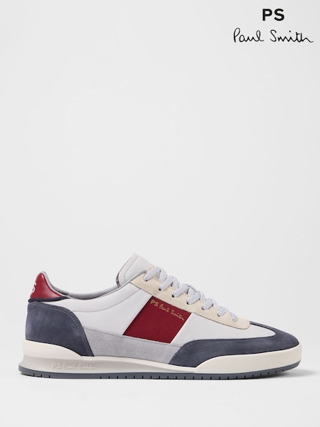 أبيض - Regular Paul Smith Dover Contrast Side Panel Leather Trainers